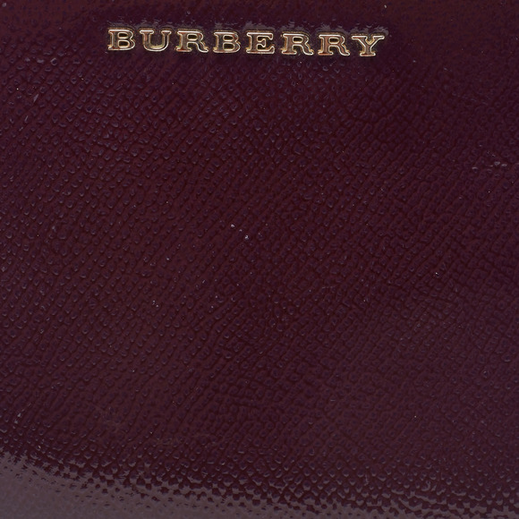 BURBERRY Purple Patent Leather Zip Bifold Wallet - Picture 7 of 8